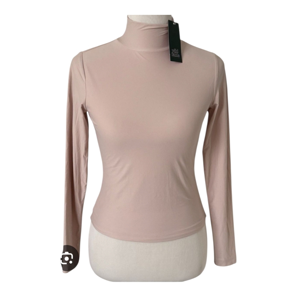 Wild Fable Tan Long Sleeve Mock Neck * SUPER SOFT** NEW